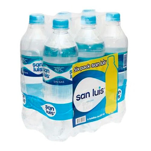 Agua Mineral sin Gas San Luis Pack de 6 Unidades x 750 Ml