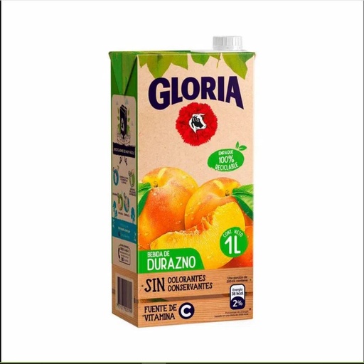 [AG00039] Bebida de Durazno Gloria Caja de 1 L
