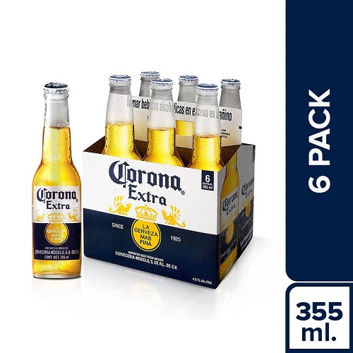 [VI00001] Cerveza Corona Extra Pack de 6 Unidades de 355 Ml