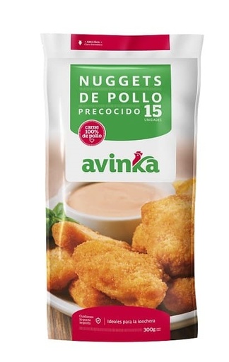 [CA00050] Nuggets de Pollo Precocido Avinka Premium Bolsa de 300 Gr X 15 Unidades